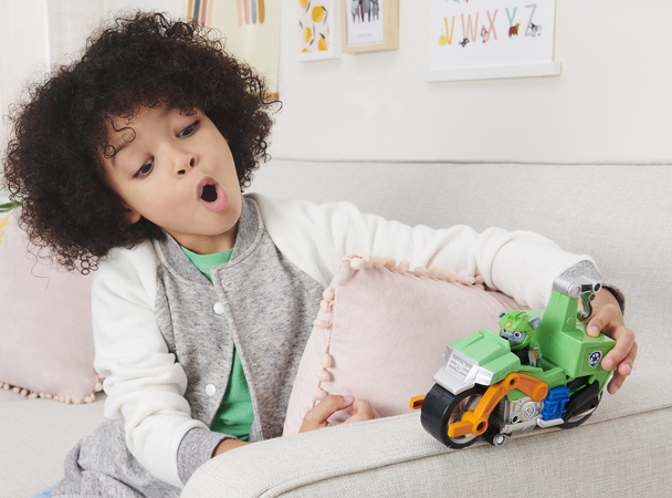 OUTLET Psi Patrol Moto Pups Rocky figurka i motocykl deluxe Spin Master PRODUKT WADLIWY