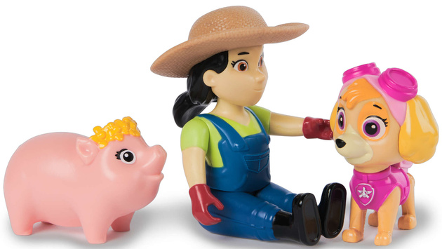 Psi Patrol Skye Odważne Pieski Figurki Farmerka Yumi I Świnka Hero Pup Core