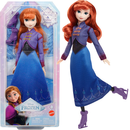 Frozen: Winter Festival Disney lalka Anna na łyżwach 28 cm 