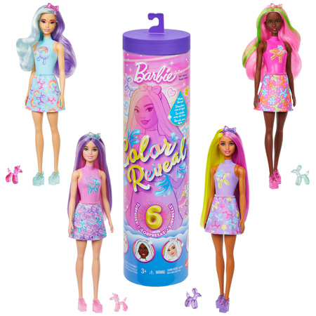 Barbie lalka Color Reveal Balonowe zwierzątka kolorowa niespodzianka + akcesoria