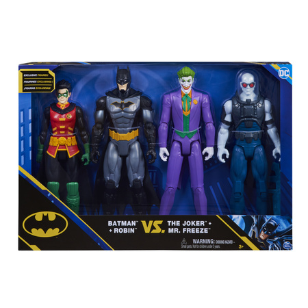 Batman DC zestaw 4 figurki akcji Batman, Robin, Joker i Mr. Freeze 30 cm