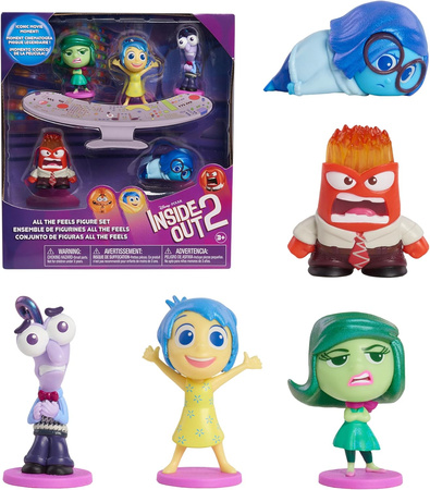 Just Play W głowie się nie mieści 2 Inside Out 2 zestaw 5 figurek All The Feels Wszystkie Emocje Radość Smutek Gniew Strach Odraza Disney Pixar