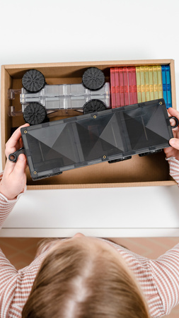 CONNETIX Rainbow Transport Pack Kreatywne klocki magnetyczne 50 elementów