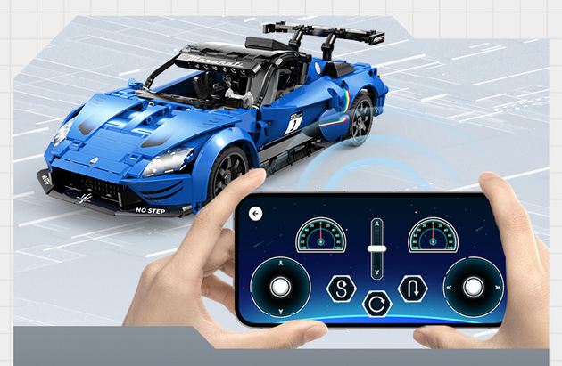 Klocki konstrukcyjne CaDA wyścigówka Samochód wyścigowy zdalnie sterowany Maserati GT2 Auto sportowe 549 elementów RC