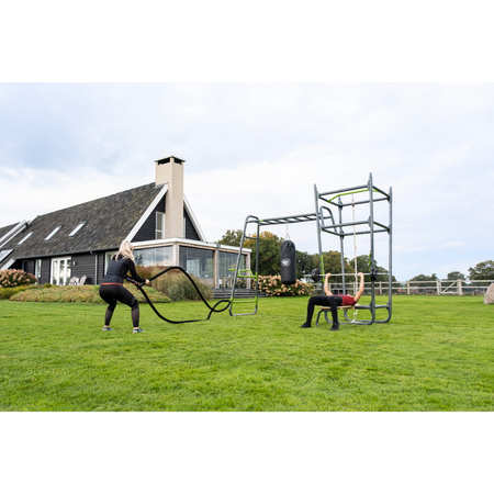 Siłownia Fitness GetSet PS510 Stacja treningowa siłowa Stanowisko do ćwiczeń: drążki, ławka, stojak, worek, lina, drabinka