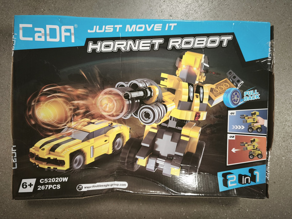 OUTLET Klocki konstrukcyjne CaDA Hornet Robot Samochód 2w1 Pull-back 267 elementów USZKODZONE OPAKOWANIE
