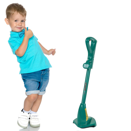 Zestaw ogrodowy + taczka i podkaszarka Bosch dla dzieci Klein