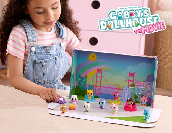 Koci Domek Gabi Film Duży Zestaw 12 mini figurek + 3 podstawki Movie Gabby's Dollhouse
