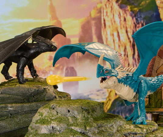 Jak wytresować smoka figurka interaktywna Szczerbatek Toothless z dźwiękiem 30 cm