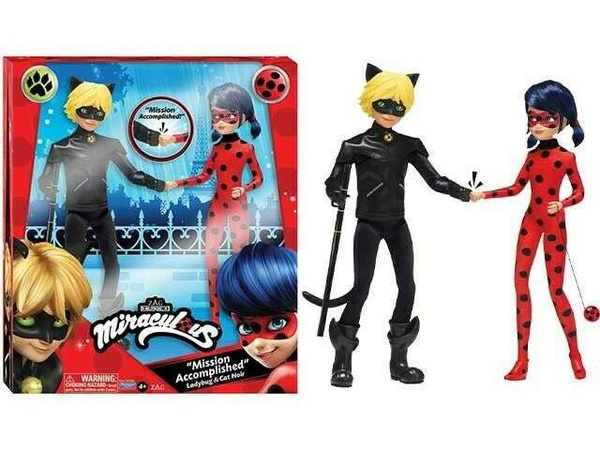 Miraculous Lalki Figurki Biedronka i Czarny Kot z akcesoriami
