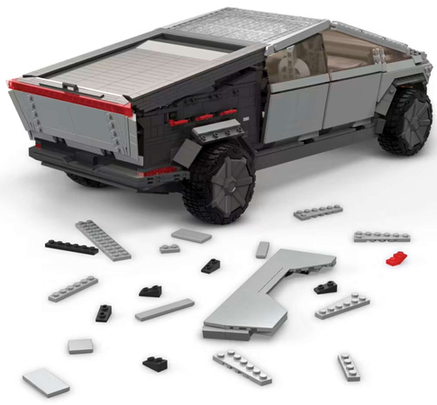 Klocki Mega zestaw duży samochód Tesla Cybertruck 3283 elementy 48 cm
