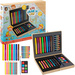 Duży zestaw do kolorowania w walizce mazaki farbki kredki 33 el. Grafix
