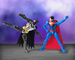 DC Comics Zestaw Metal Force Transforming Batwing Batman Superman Mech 30cm