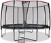 Trampolina ogrodowa z siatką zabezpieczającą i drabiną PeakPro 427 cm czarna