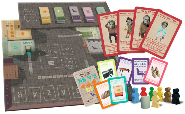 Towarzyska Gra Planszowa Rodzinna rywalizacja wyzwanie Kolejka PRL Pan tu nie stał IPN Trefl