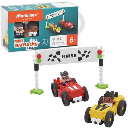 Klocki konstrukcyjne Mini Waffle City Wyścig 80 elementów Marioinex