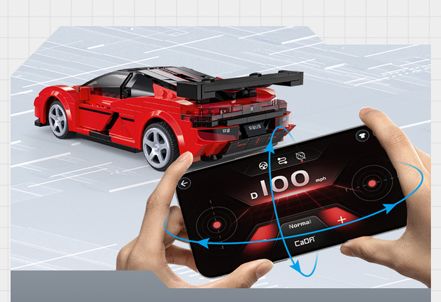 Klocki konstrukcyjne CaDA wyścigówka Samochód wyścigowy zdalnie sterowany Klocki Yangwang U9 Auto sportowe 299 elementów RC