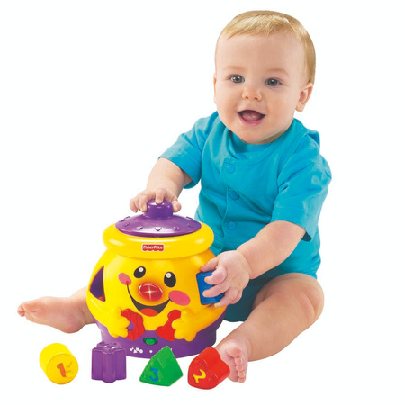 Edukacyjny Wesoły Garnuszek Klocuszek na Klocki Magiczny Sorter zabawka Montessori