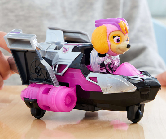 Psi Patrol The Mighty Movie Wielki Film Zestaw figurka Skye różowy odrzutowiec pojazd dźwięk światło