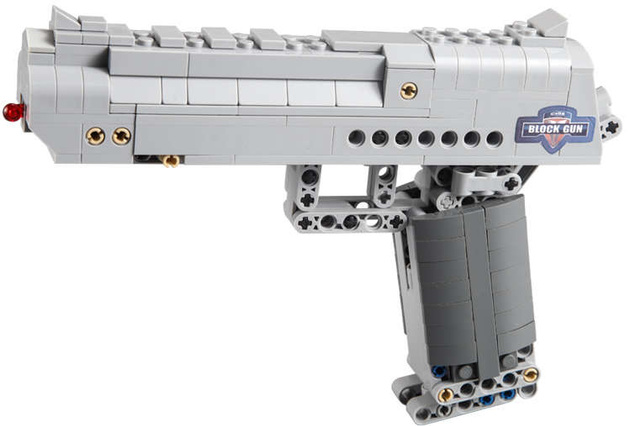 Zestaw CaDA Klocki Desert Eagle Falcon broń pistolet 5 naboi + Broń Micro UZI + 6 pocisków