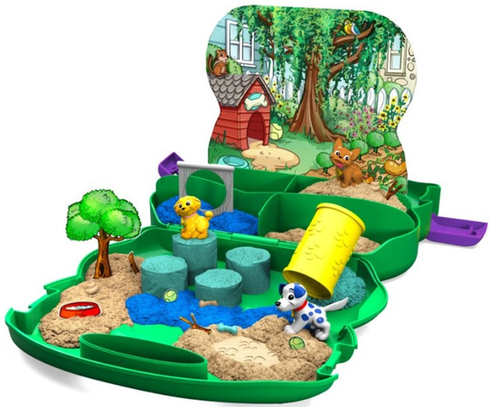 Piasek kinetyczny Diggin' Dog Park Walizka Zestaw Park do kopania dla Psów Kinetic Sand + akcesoria