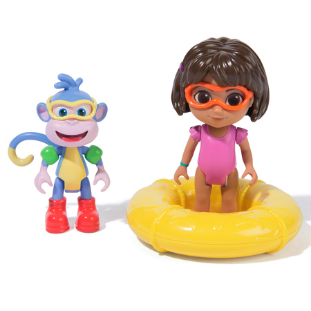 Dora Poznaje Świat Zestaw Splash-Splash 2 Figurki Dora i Butek + Akcesoria