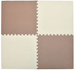 Mata piankowa podłogowa Humbi 120x120 Duże puzzle piankowe wodoodporne bezpieczne 4 szt. kremowy / ciemnobeżowy