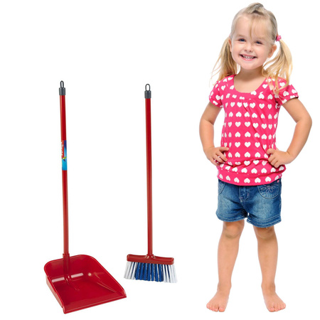 Zestaw do sprzątania Szufelka z kijem i miotła Vileda dla dzieci Klein 6744