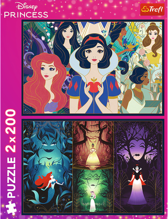 Puzzle Trefl 2 x 200 elementów Disney Czarujące Księżniczki Disney Princess