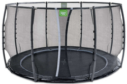 Trampolina ogrodowa naziemna Dynamic EXIT z siatką zabezpieczającą 366 cm czarna