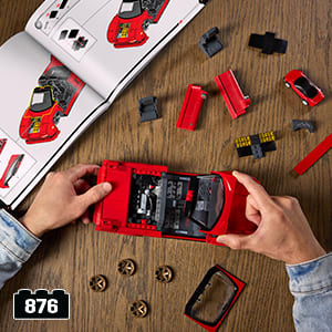 Hot Wheels Klocki Seria Elite Brick Shop Samochód '90 Acura NSX 876 elementów