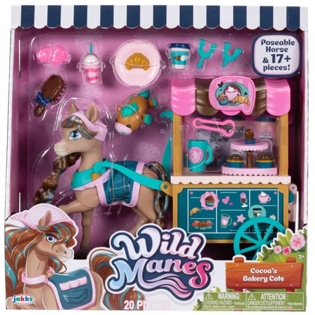 Wild Manes Zestaw Konik Figurka Cocoa wózek z kawiarnią + akcesoria 20 elementów