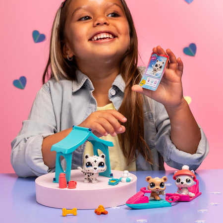 Zestaw Littlest Pet Shop Śnieżny Dzień Snowy Day Play Pack figurki + akcesoria