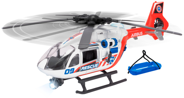 Duży Interaktywny Helikopter Ratunkowy Airbus Światło Dźwięk