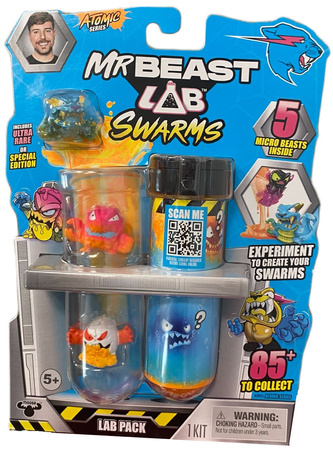Zestaw 5 figurek niespodzianek Mr Beast Lab Swarms Atomic Series Lab Pack