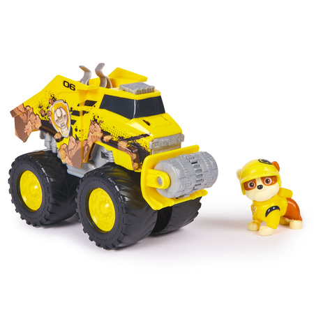 Psi Patrol Rubble Rescue Wheels Terenówka Pojazd Budowlany Z Figurką 6cm Monster Truck Buldożer