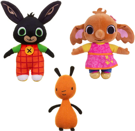 Zestaw Maskotek Królik Bing Słonica Sula i Flop pluszaki 22cm