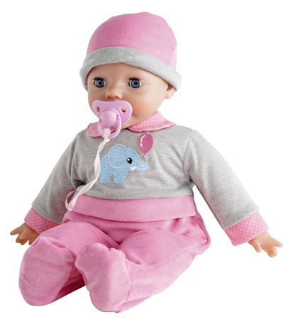 OUTLET Lalka Laura gaworząca 40 cm ze smoczkiem i butelką PRODUKT PO ZWROCIE