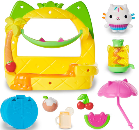 Gabby's Celebration Dollhouse Koci Domek Gabi zestaw Baby Box Cat Balkon Tekturzątka, Cakey Balkon Łakotka, Pandy Paws Balkon Kiciusia Pandusia + akcesoria