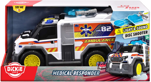 Pogotowie Ratunkowe Interaktywny Biały Ambulans Medical Responder 30cm Światło Dźwięk