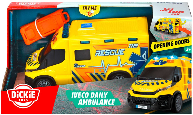 Pojazd Ratunkowy Interaktywna Karetka pogotowia + akcesoria Światło Dźwięk