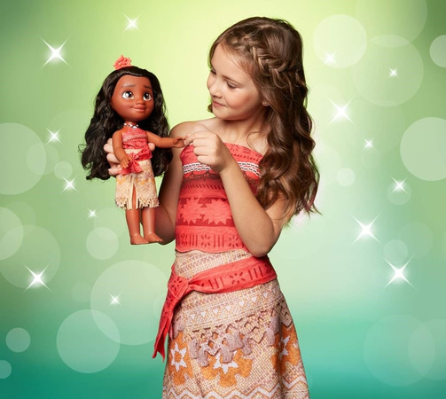 Disney Princess Duża Lalka Vaiana Moana 35 cm + Szczotka do Włosów