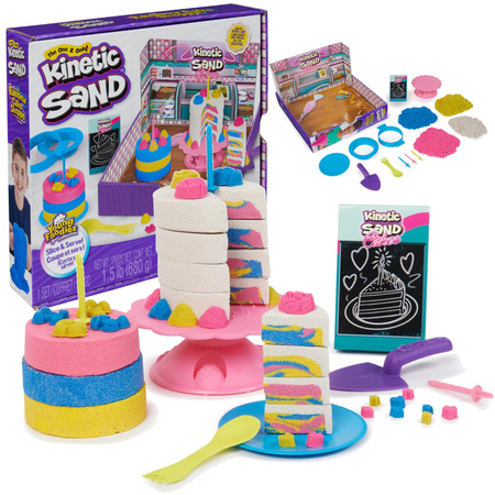 Kinetic Sand Piasek kinetyczny Rainbow Cake Shoppe Zestaw Ciastkarnia Cukiernia Torty Ciasta + akcesoria