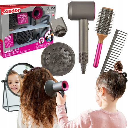 OUTLET Zestaw fryzjerski Dyson Supersonic do stylizacji włosów z suszarką dla dzieci Casdon USZKODZONE OPAKOWANIE