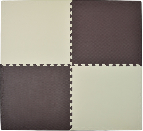 Humbi mata piankowa puzzle piankowe fitness wodoodporne pod basen 16 szt. krzemowo-brązowy 240 x 240 x 1 cm