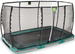 Trampolina ogrodowa z siatką zabezpieczającą do gruntu Allure Premium 214x366 cm zielona