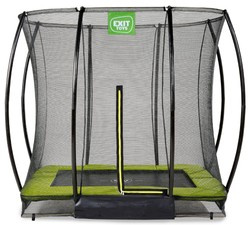 Trampolina ogrodowa z siatką zabezpieczającą Sillhouette 153x214 cm zielona