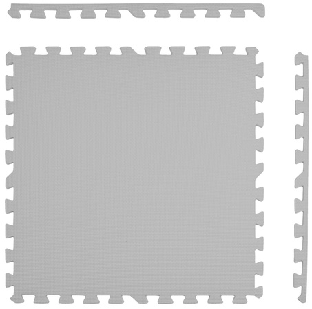 Mata piankowa podłogowa Humbi 120x180 Duże puzzle piankowe wodoodporne bezpieczne 6 szt. żółty, biały, szary