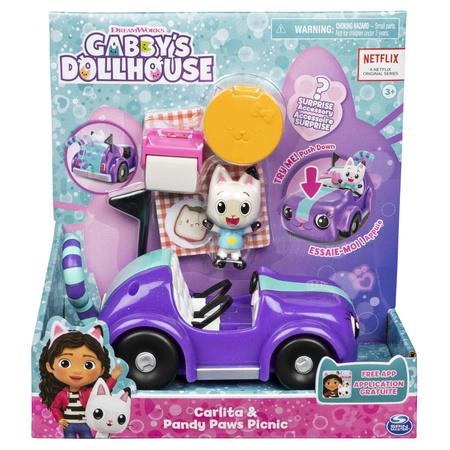 Koci Domek Gabi Kicifura i Panduś Piknik Autko + akcesoria i zestaw gier 3w1 Domino Pop-up Karty Jumbo Gabby's Dollhouse
