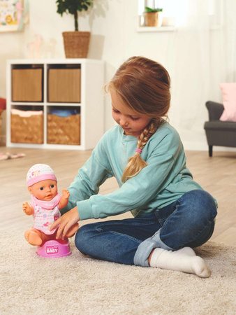 Zestaw Lalka bobas funkcyjny noworodek siusiający New Born Baby 30 cm